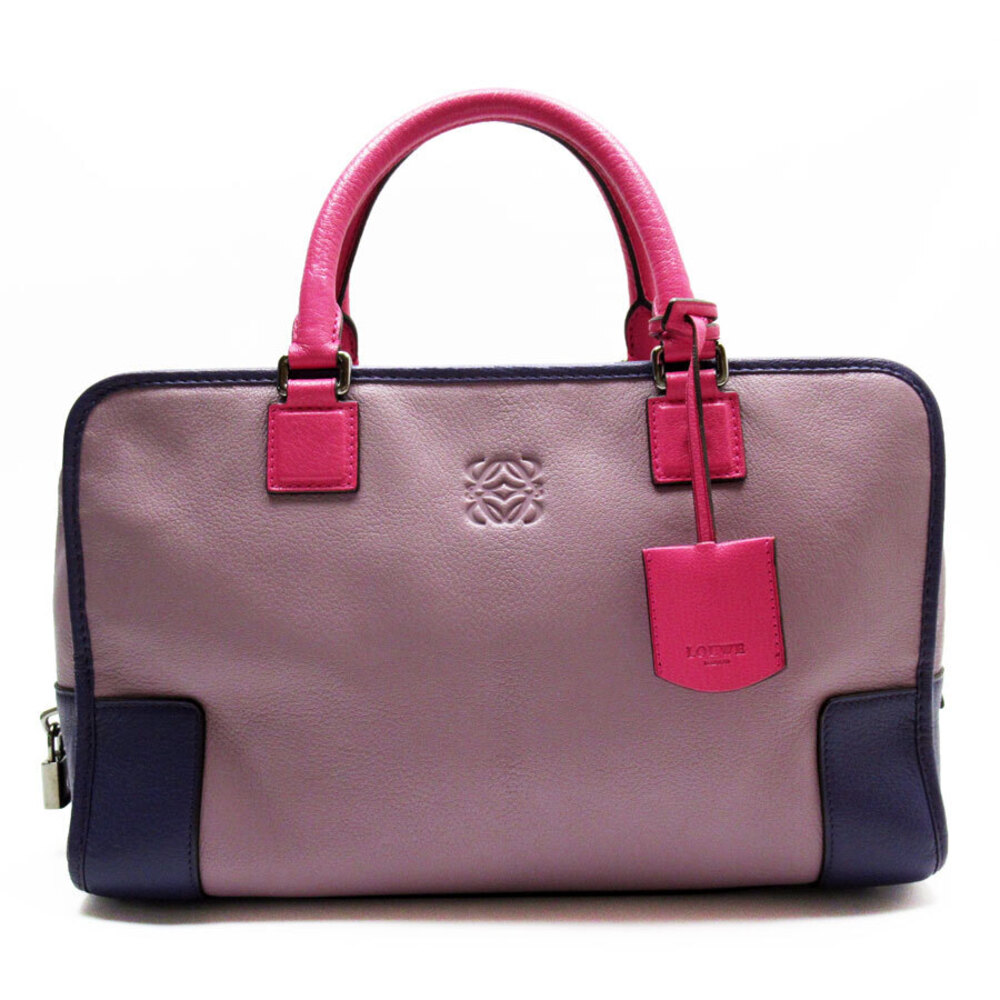 Loewe Amazona Leather Handbag Purple Magenta